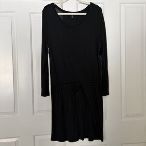 GAP Black Long Sleeve Lightweight Sweater Dress Drop waist